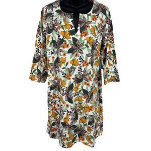 Coolibar Womens UPF 50+ Oceanside Tunic Dress Medium Floral Sun Protection New